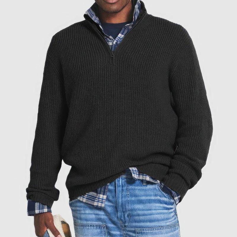 CLAUDE - ZIP-UP KNITTED SWEATER FOR MEN