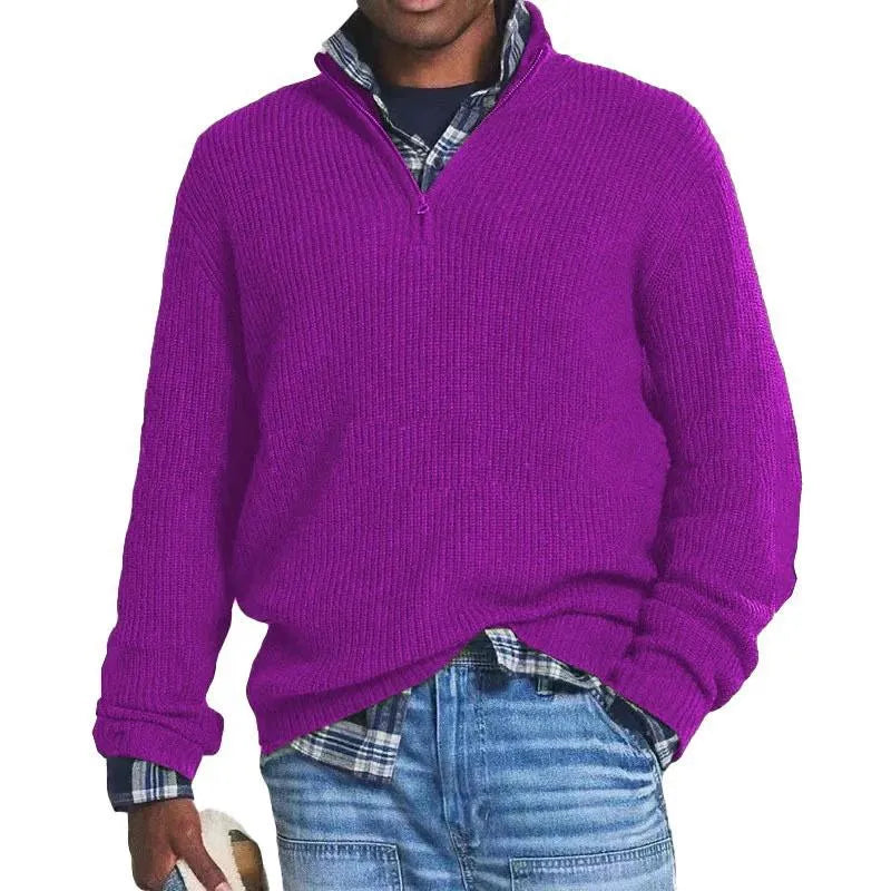 CLAUDE - ZIP-UP KNITTED SWEATER FOR MEN